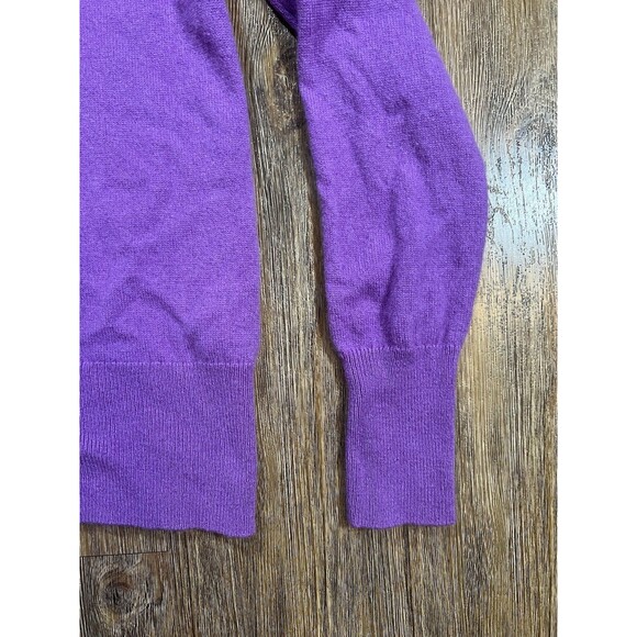 J.Crew Cashmere Sweater Small Womens Classic Fit Purple Crewneck Pullover - Picture 3 of 8